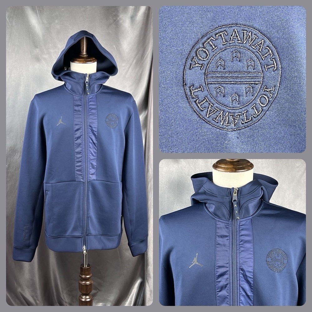 Jordan Team Basketball Full Zip Training Hoodie Navy Men's Lg CN5350-419 Sunrun‎